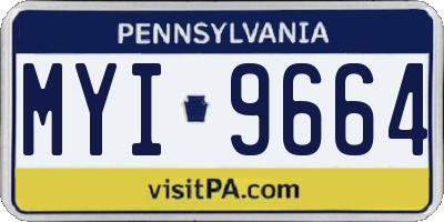 PA license plate MYI9664