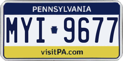 PA license plate MYI9677