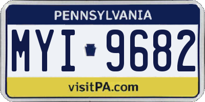 PA license plate MYI9682