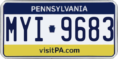 PA license plate MYI9683