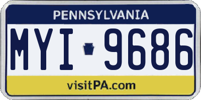 PA license plate MYI9686