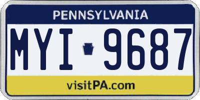 PA license plate MYI9687