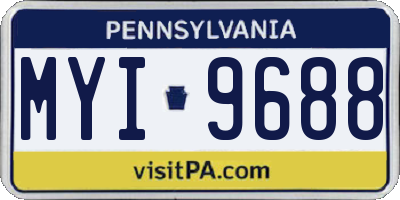 PA license plate MYI9688