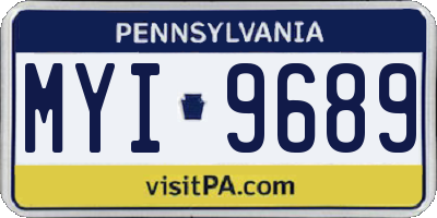 PA license plate MYI9689