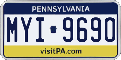 PA license plate MYI9690