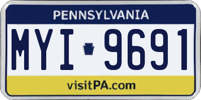 PA license plate MYI9691