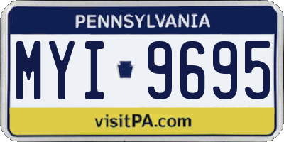 PA license plate MYI9695