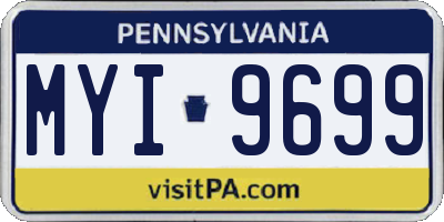 PA license plate MYI9699