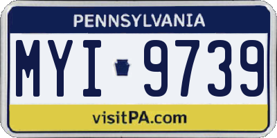 PA license plate MYI9739