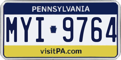 PA license plate MYI9764