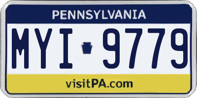 PA license plate MYI9779