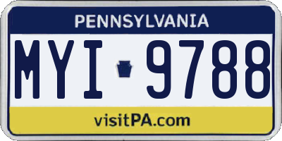 PA license plate MYI9788