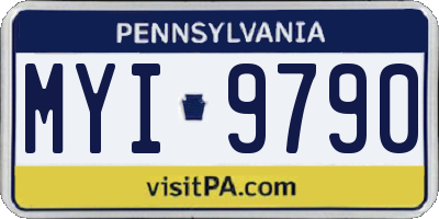 PA license plate MYI9790