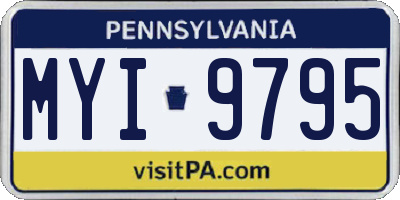 PA license plate MYI9795