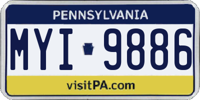 PA license plate MYI9886
