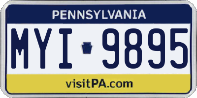 PA license plate MYI9895