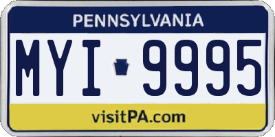 PA license plate MYI9995