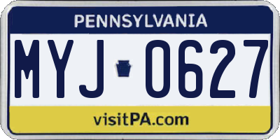 PA license plate MYJ0627