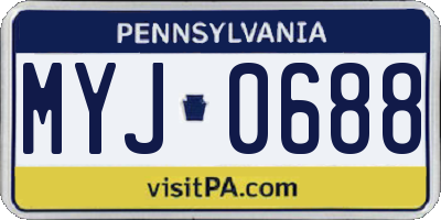 PA license plate MYJ0688