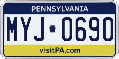 PA license plate MYJ0690