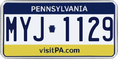 PA license plate MYJ1129
