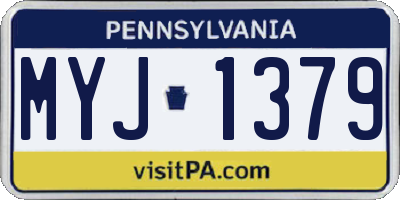 PA license plate MYJ1379