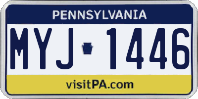 PA license plate MYJ1446