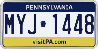 PA license plate MYJ1448