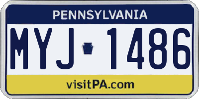 PA license plate MYJ1486