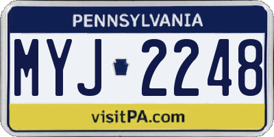 PA license plate MYJ2248