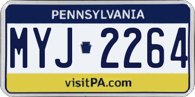 PA license plate MYJ2264