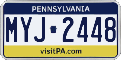 PA license plate MYJ2448