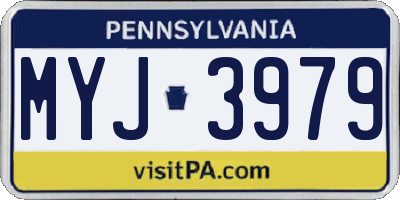 PA license plate MYJ3979