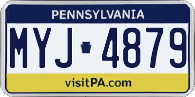 PA license plate MYJ4879