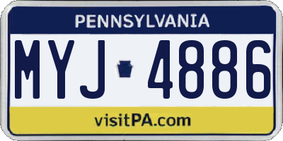 PA license plate MYJ4886