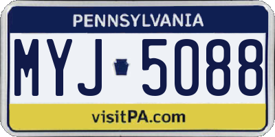 PA license plate MYJ5088