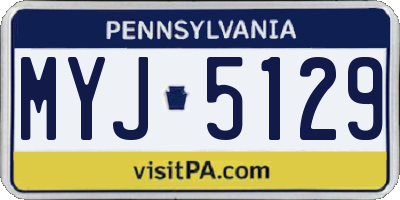 PA license plate MYJ5129