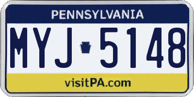 PA license plate MYJ5148