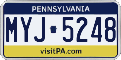 PA license plate MYJ5248