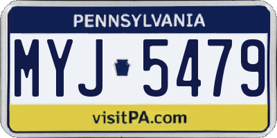 PA license plate MYJ5479