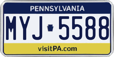 PA license plate MYJ5588