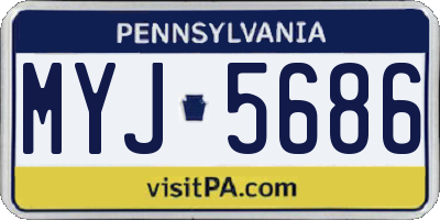 PA license plate MYJ5686