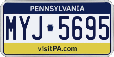 PA license plate MYJ5695