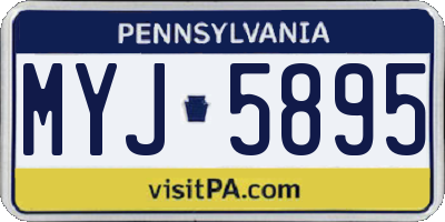 PA license plate MYJ5895