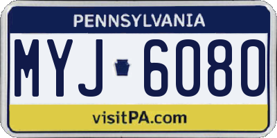 PA license plate MYJ6080