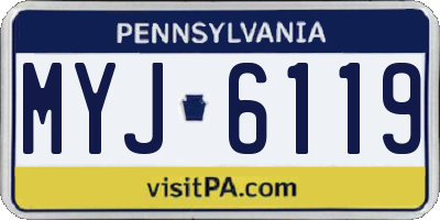 PA license plate MYJ6119