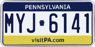 PA license plate MYJ6141