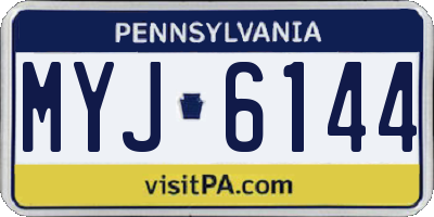 PA license plate MYJ6144