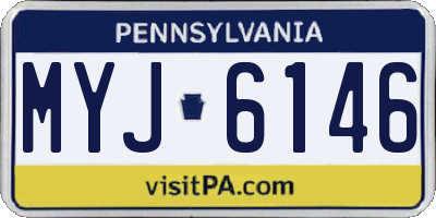 PA license plate MYJ6146
