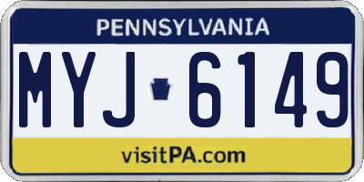 PA license plate MYJ6149